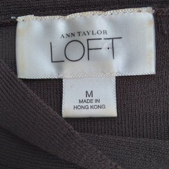 Vintage Brown High Neck Short Sleeve Pullover Sweater With Bow Detail Sz M - Picture 3 of 8